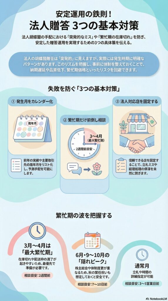 胡蝶蘭の立札備考欄テンプレートと最終確認チェックリスト、表題・贈り主・贈り先の記載例やコピペ用入力例、発注前に確認すべき納期・サイズ・配送ルートなど5項目をまとめた法人贈答の実務ガイド
