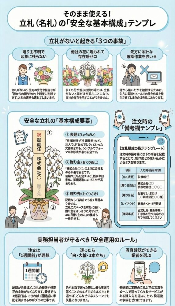 胡蝶蘭の立札テンプレートと安全な書き方ガイド