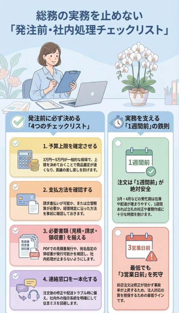 法人胡蝶蘭の発注前チェックリスト